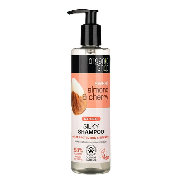 Organic Shop Honey & Almond Color Protection Shampoo, 100% Vegan & Organic, Rich in Vitamins & Minerals, Silky Hydration & Nourishing. 9.5 Fl Oz