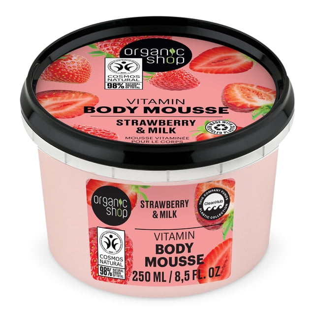 Organic Shop Strawberry Yoghurt Body Mousse, Moisturizing Body Cream ...