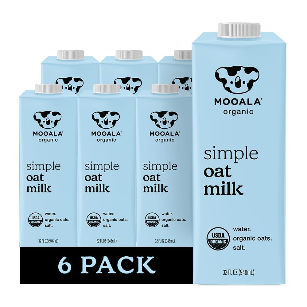 Organic Simple Oat Milk, 32oz 3 Ingredient, Shelf Stable, No Gums, No Oils, No Fillers, Non