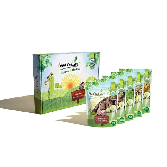 Organic Sirtfood Gift Box - Activate Sirtuin Proteins with Our Variety Pack of Matcha Green Tea Powder, Medjool Dates, Walnuts, Dried Apples, and Cacao Paste.