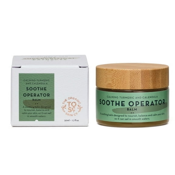 The Organic Skin Co Soothe Operator Calming Turmeric and Calendula Face Balm Moisturizer, 1.7 fl oz