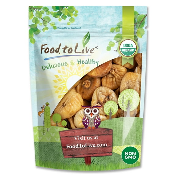 Organic Smyrna Figs, 2 Pounds - Non-GMO, Raw, Kosher, Vegan - by Food to Live