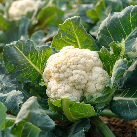 Organic Snowball Cauliflower 150 Seeds Easy-to-Grow, Compact White Heads