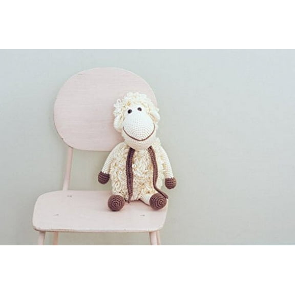 Organic Soft Baby Toys - Crocheted Sheep -Darla the Lamb