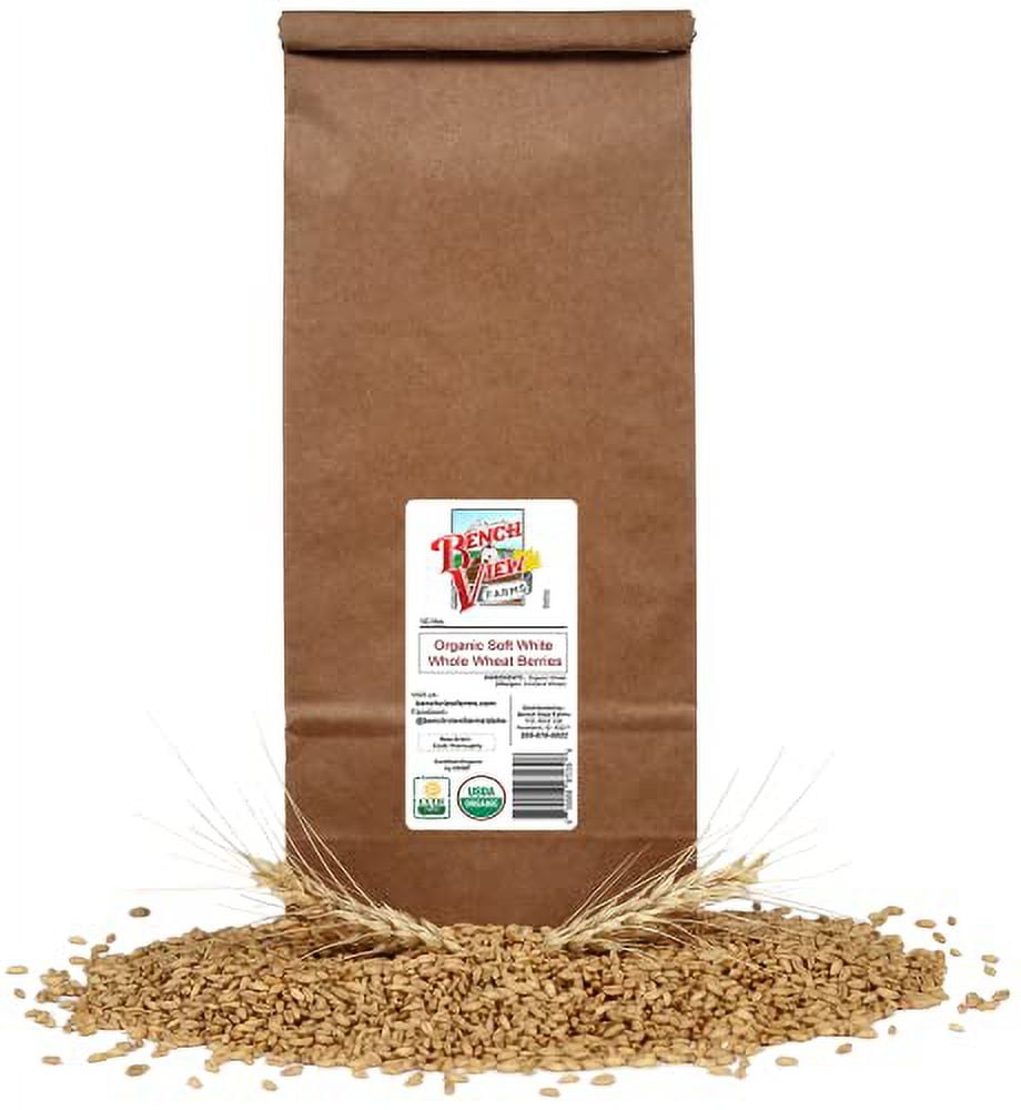 Organic Soft White Wheat Berries 10lbs