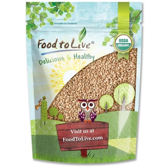 Organic Soft White Wheat Berries, 5 Pounds - Sprouting, Kosher