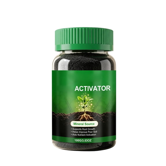Organic Soil Activator - Seedling Rooting Fertilizer, Nutrient Rich Humic Acid, Microbial Aerating Plant Vitalizer, Lawn Food for Indoors Multicolor