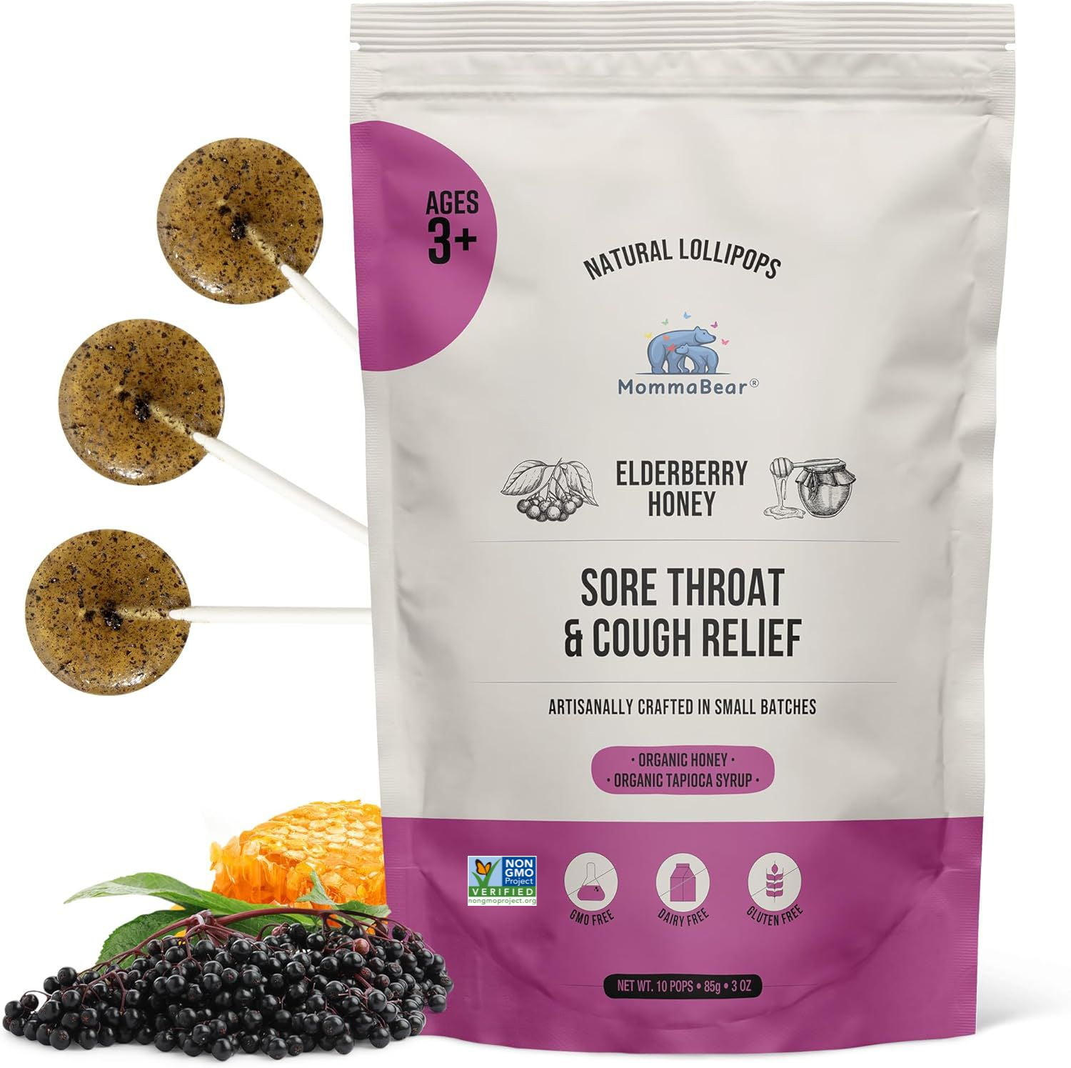 Organic Sore Throat & Cough Lollipops