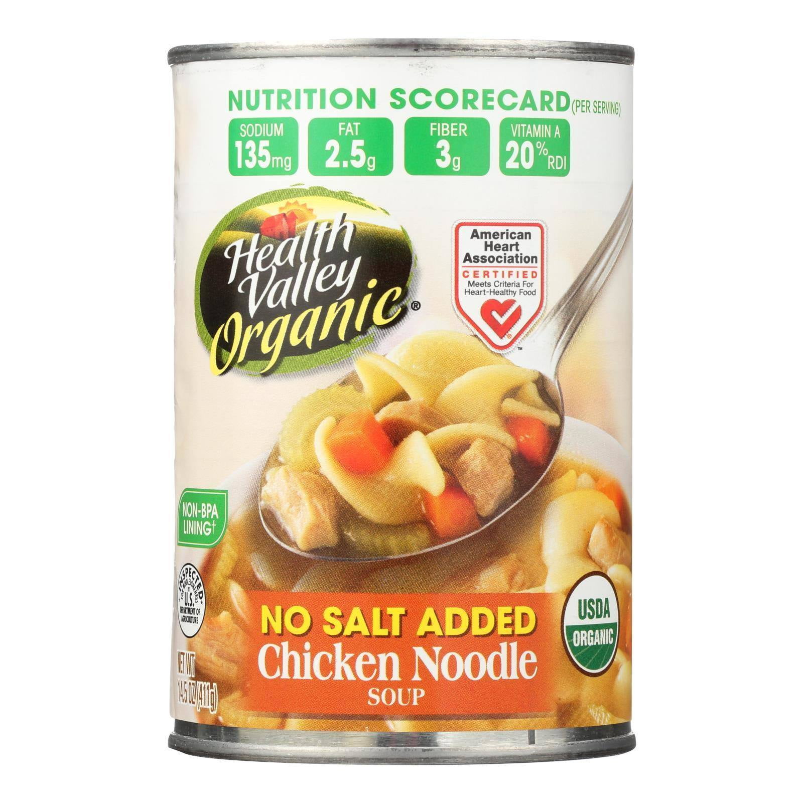 Organic Soup - Chicken Noodle No Salt Added - Case of 12 - 14.5 oz.