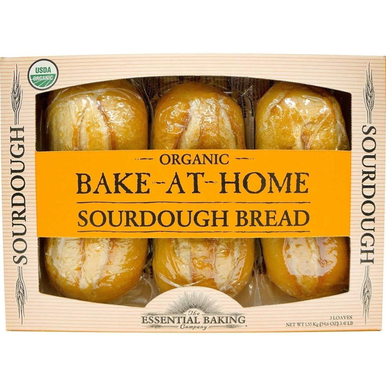 Organic Sourdough 3 Loaves 54.6 Oz/1.55 Kg. - 2 pack