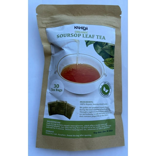 Organic Soursop Graviola Guanabana Leaves Tea Pack of 30 Bags 100 Pure
