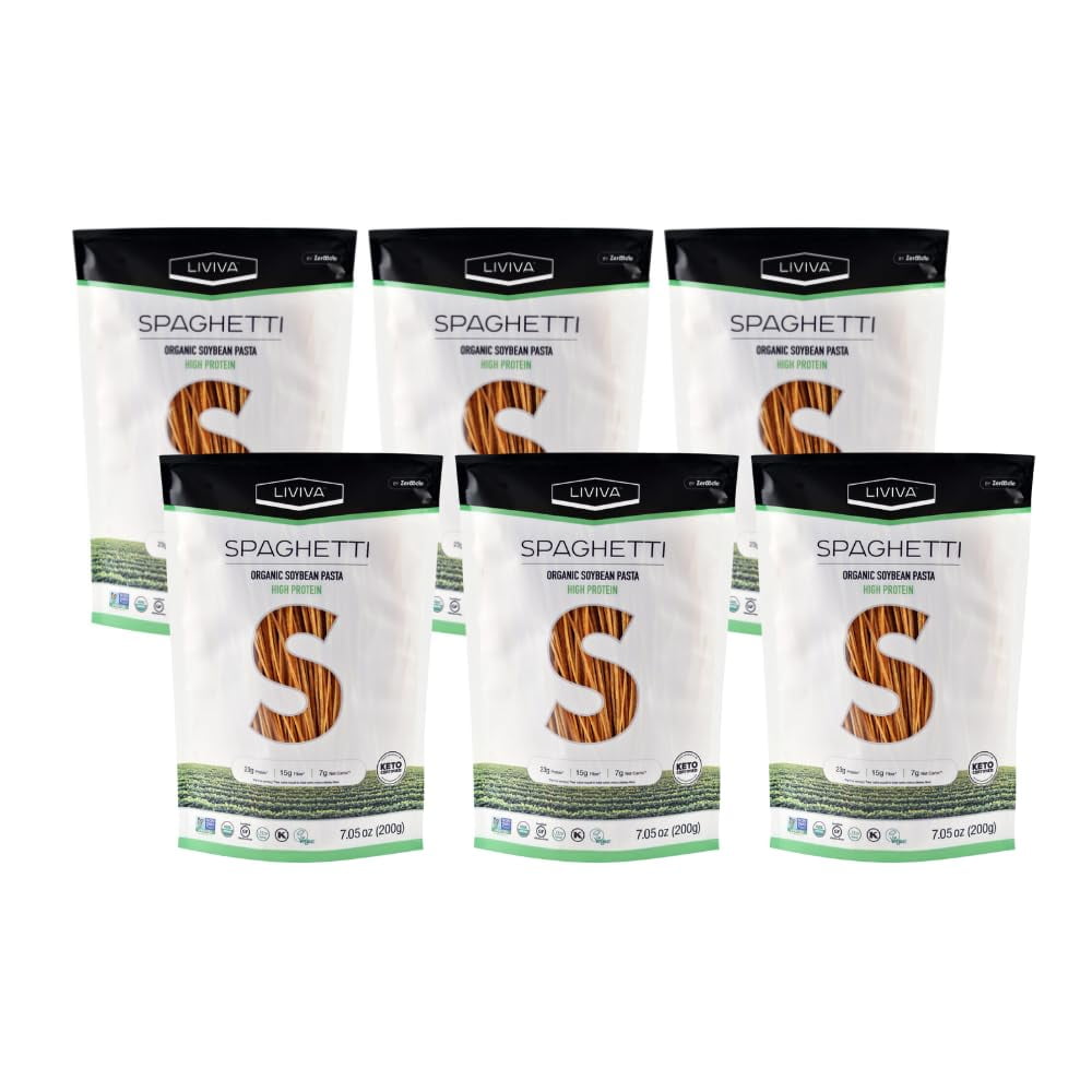 Organic Soybean Spaghetti, PlantBased Protein Pasta, High in Fiber