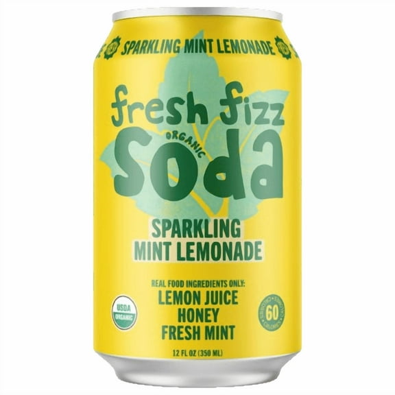 Organic Sparkling Mint Lemonade Soda (12-pack)