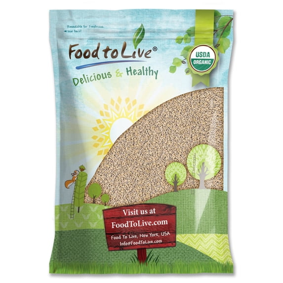 Organic Spelt Berries, 8 Pounds — Non-GMO, Raw, Vegan, Kosher, Sproutable — by Food to Live