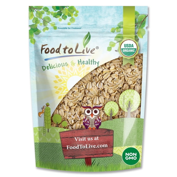 Organic Spelt Flakes, 1 Pound Non-GMO, Kosher, Raw, Vegan by Food to Live