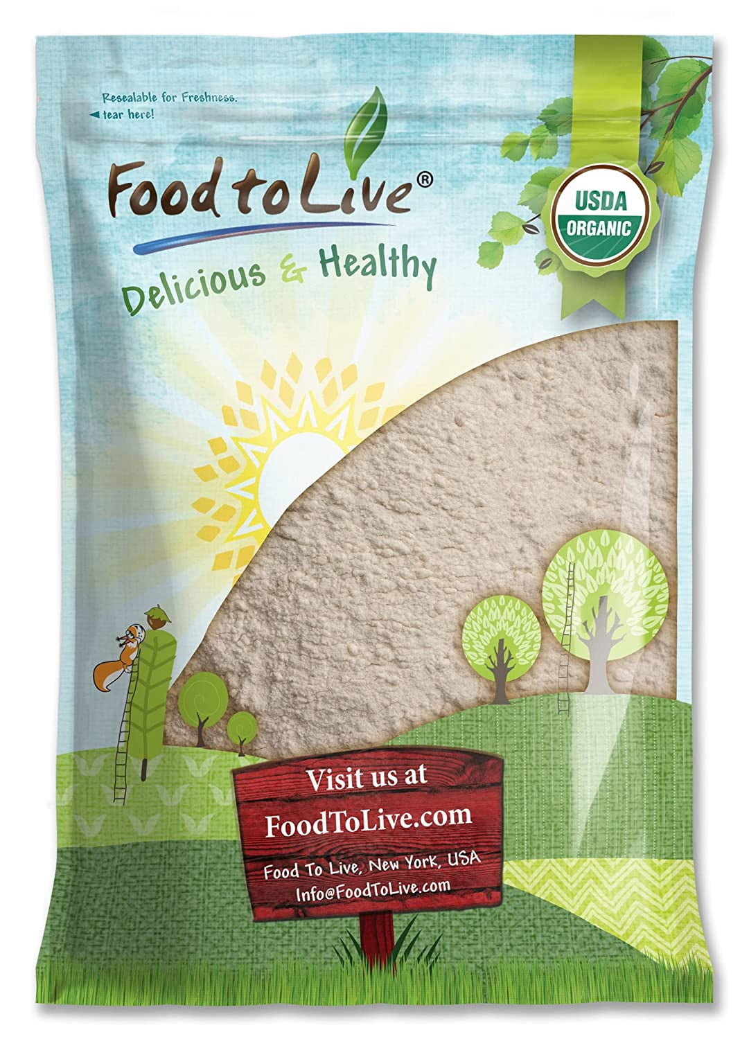 Organic Spelt Flour, 8 Pounds — Whole Grain, NonGMO, Kosher, Vegan