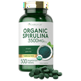 thumbnail image 1 of Organic Spirulina Capsules 3500mg | 500 Tablets | Non-GMO & Gluten Free | By Carlyle, 1 of 8