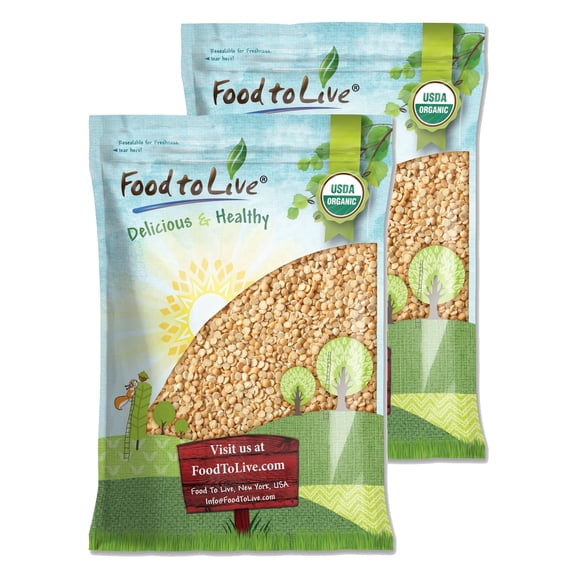Organic Split Yellow Peas, 24 Pounds Dry Non-GMO Pulses. Legumes in Bulk. Great for Soups, Stews & More! Good Source of Protein and Fiber. Easy to Cook. Kosher