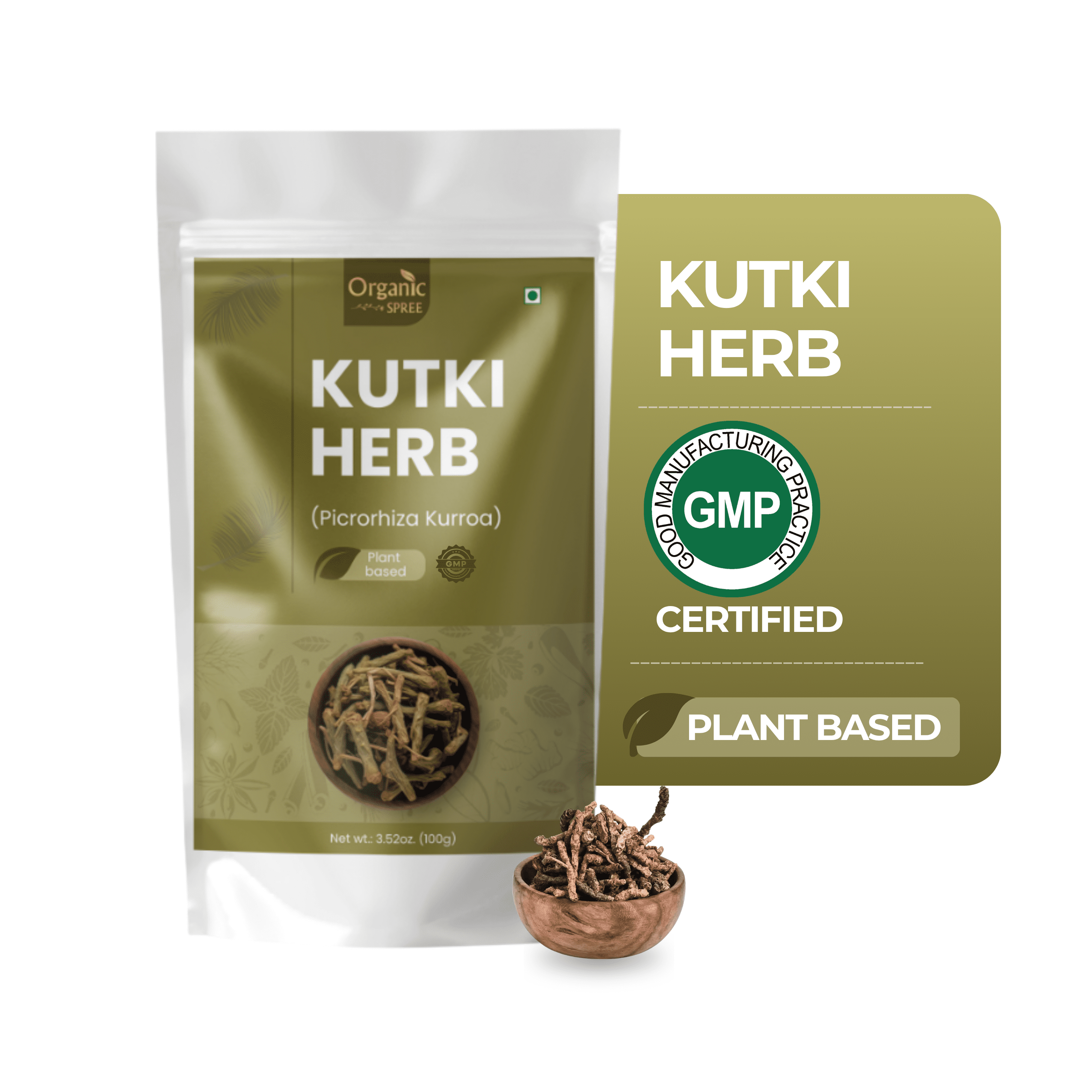kutki glutathione ORGANIC SPREE Herb 100g (3.52 oz) – Picrorhiza Kurroa (Katuka Rohini) for Daily Wellness – Pure & Natural سيروم لتجديد مظهر البشرة