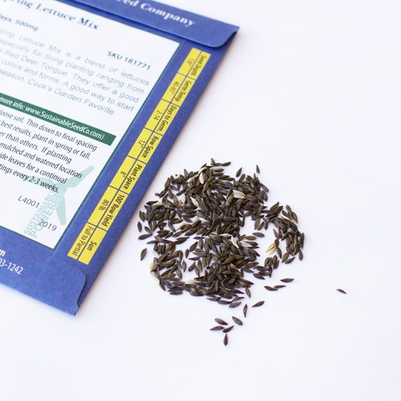 Organic Spring Mix Lettuce Seeds 500 Mg – Non-GMO, Heirloom Blend – Fast-Growing Leaf Lettuce for Spring & Fall – Baby Leaf to Full Heads – Salad Mix – 40-70 Days – Cook’s Garden Favorite