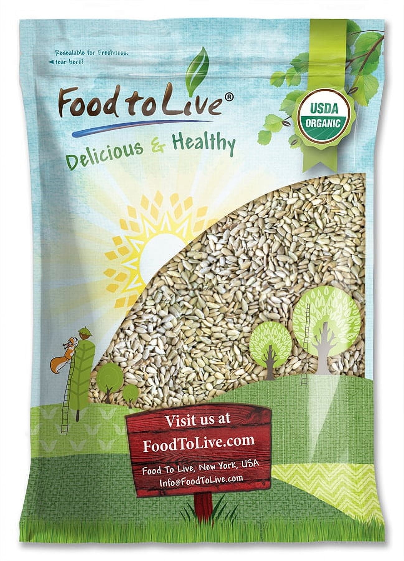 Organic Sprouted Sunflower Seeds, 8 Pounds - Non-GMO, Kosher, Raw, Vegan - by Food to Live