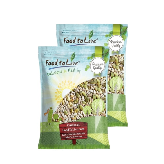 Organic Sprouted Sunflower and Pumpkin Seed Mix with Himalayan Salt, 16 Pounds – Raw, Vegan, Kosher, Bulk - by Food to Live