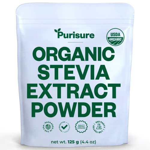 Organic Stevia Concentrated Powder, 125g, Organic Pure Stevia Powder