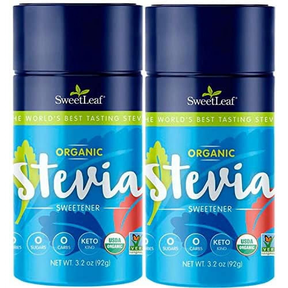 Organic Stevia Powder Shaker Jar Zero Calorie Stevia Sweetener, No