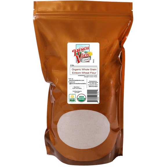 Organic Stone Ground Whole Wheat Einkorn Flour - 2lbs (Pack of 1)