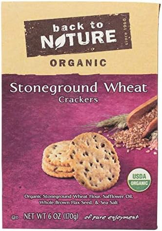 Organic Stoneground Wheat Crackers 6 Oz. Box, 6 Per Case