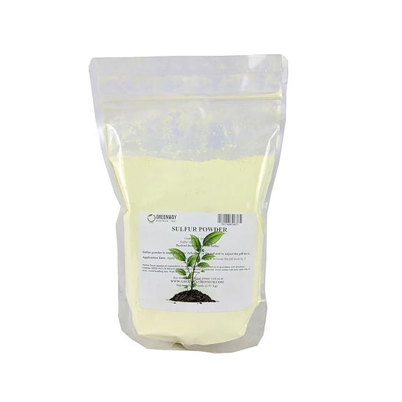 Organic Sulfur Powder Fertilizer for Plants- Required to Lower pH & Increased Sulfur Deficiencies- Essential Nutrients for Plant Growth with Macronutrients (2 Pounds)