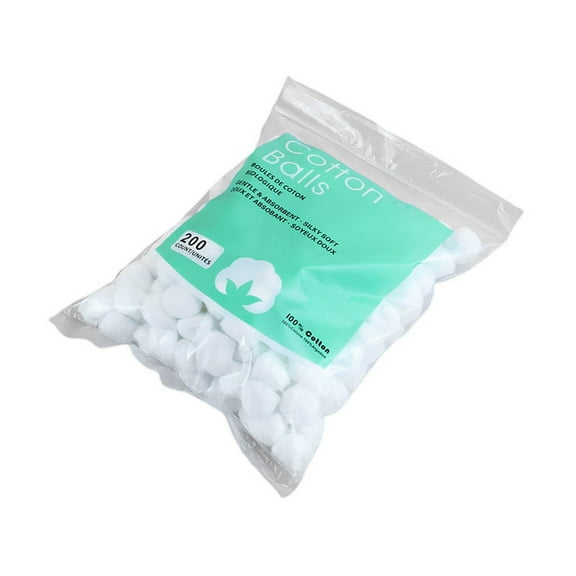 Organic Super Jumbo Cotton Balls (200 Count) - Hypoallergenic, Absorbent, Large Size, 100% Pure