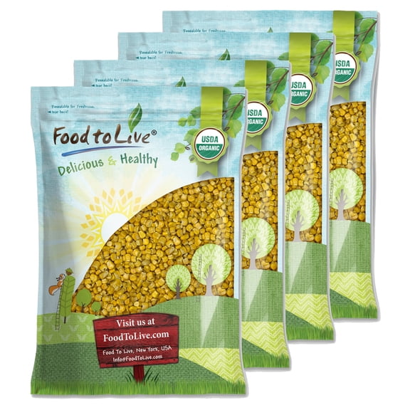 Organic Super Sweet Corn, Freeze-Dried, 10 Pounds Non-GMO, Kosher, Raw, Vegan by Food to Live