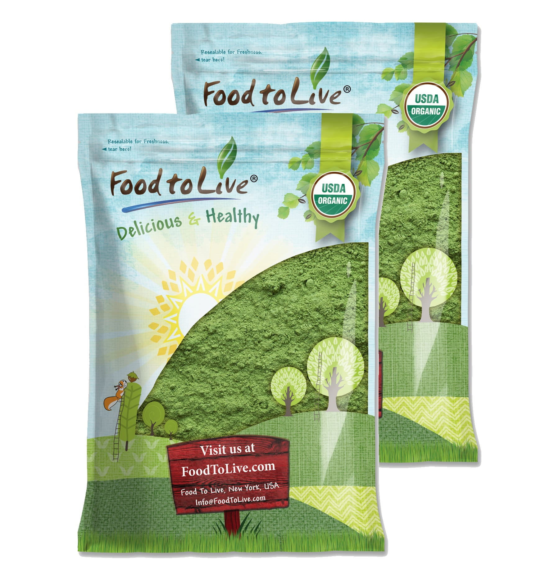 Organic SuperGreens Powder Mix, 12 Pounds  Non-GMO, Kosher, Vegan, Raw  by Food to Live