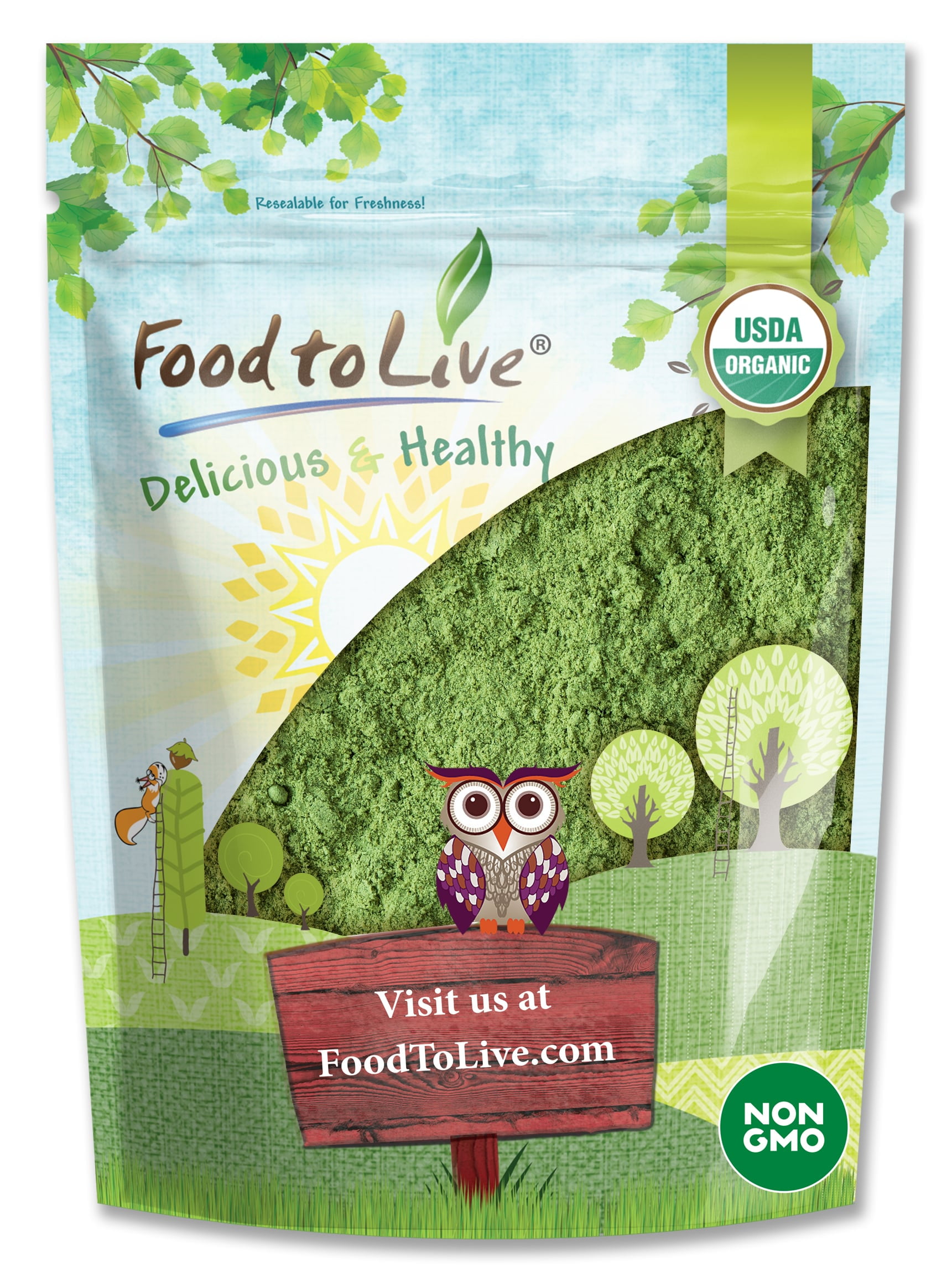 Organic SuperGreens Powder Mix, 3 Pounds  Non-GMO, Kosher, Vegan, Raw  by Food to Live