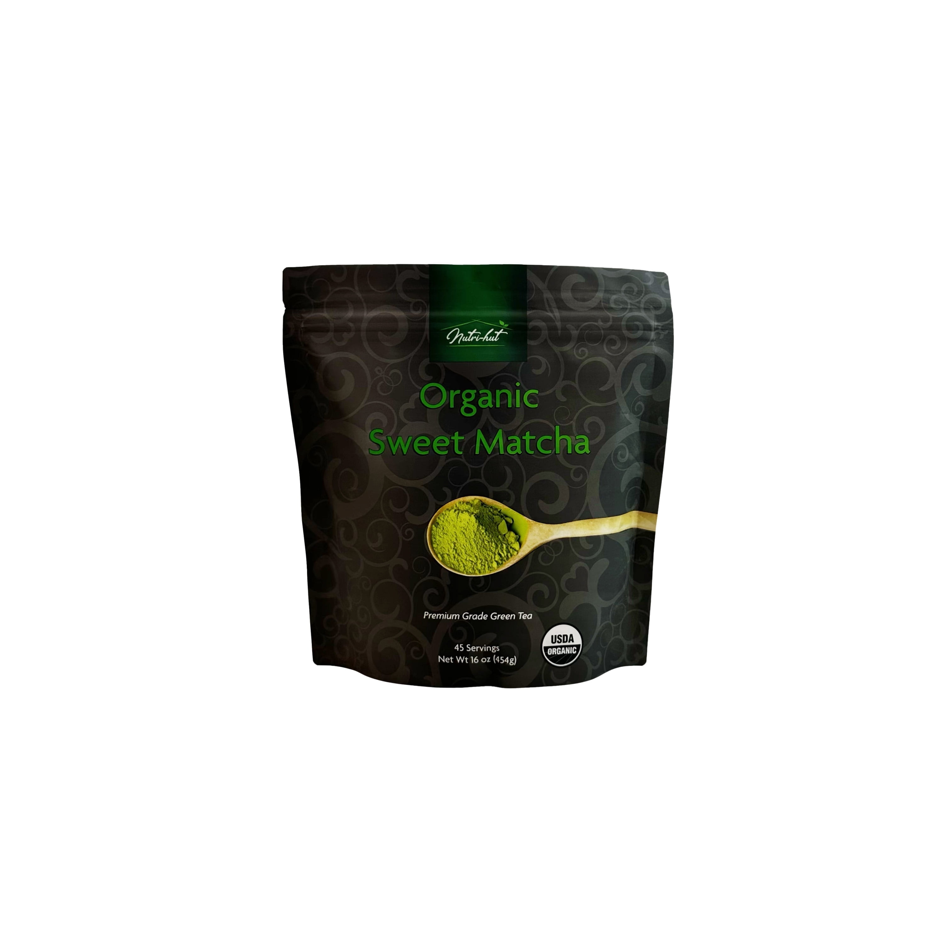 Organic Sweet Matcha Green Tea Powder 16oz/454g Latte Grade, Delicious Natural Energy Drink by Nutri-hut