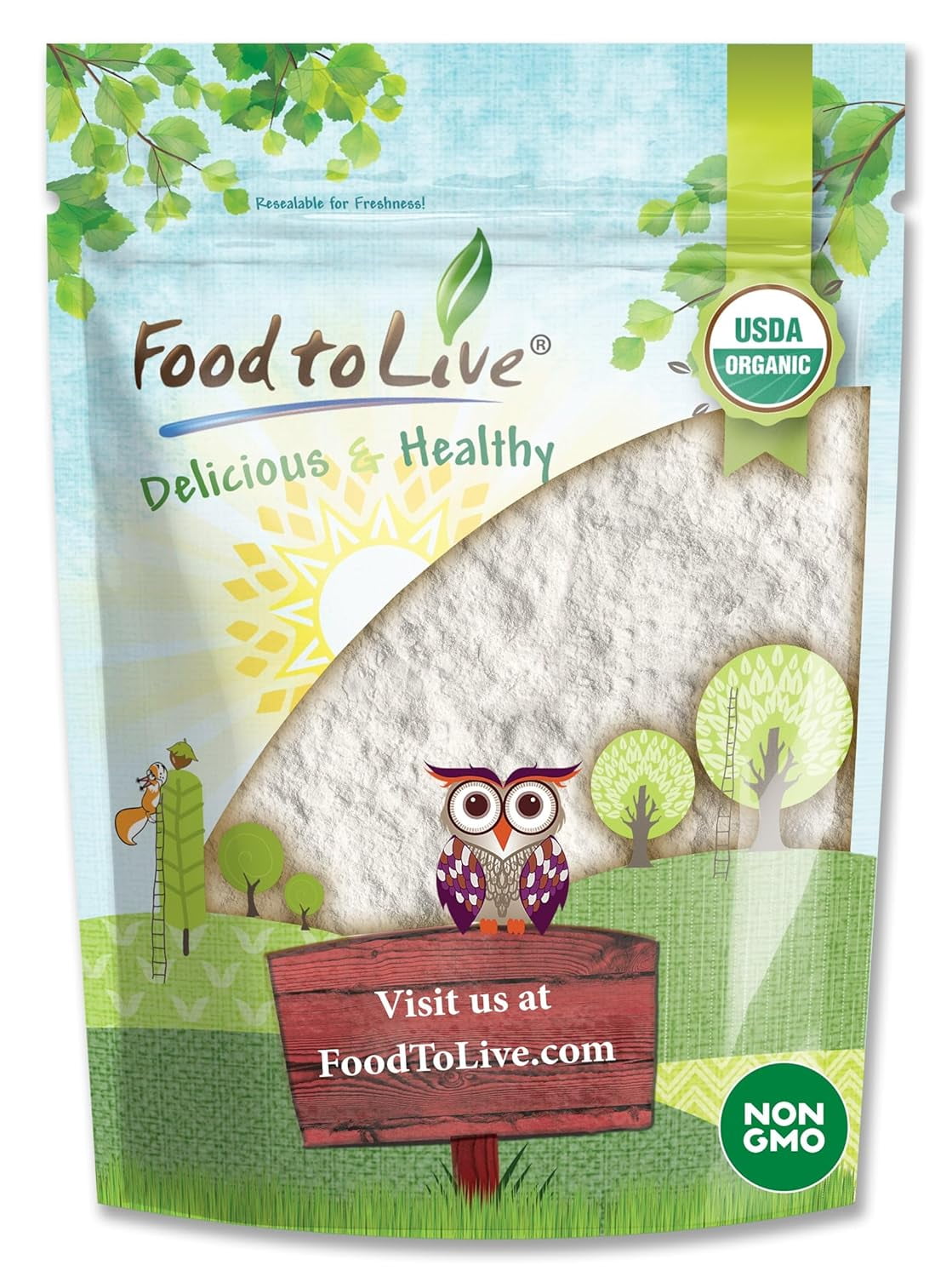 Organic Tapioca Flour, 3 Pounds NonGMO Finely Ground Tapioca Starch