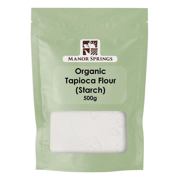 Organic Tapioca Flour (Starch) 500g by Manor Springs Organic