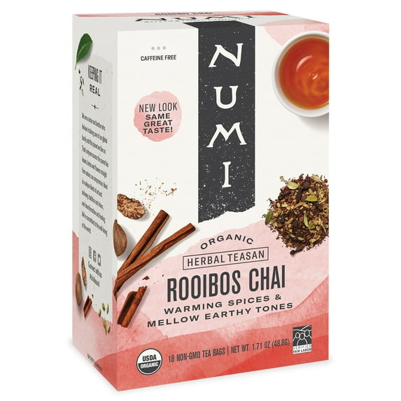 Organic Teas And Teasans, 1.71 Oz, Rooibos Chai, 18/box | Bundle of 5 Boxes