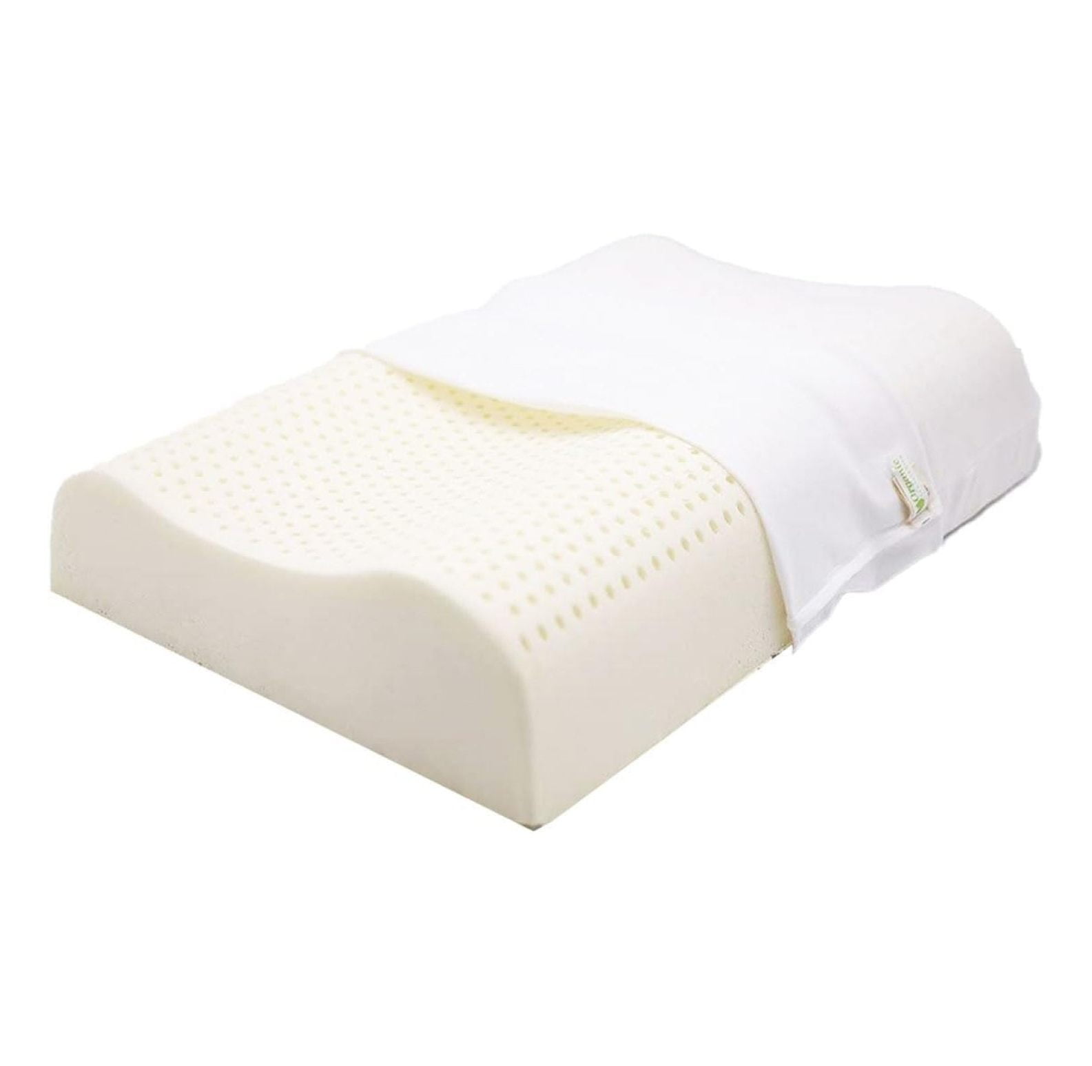 Organic Textiles Organic Latex Contour Pillow for Neck Pain Standard