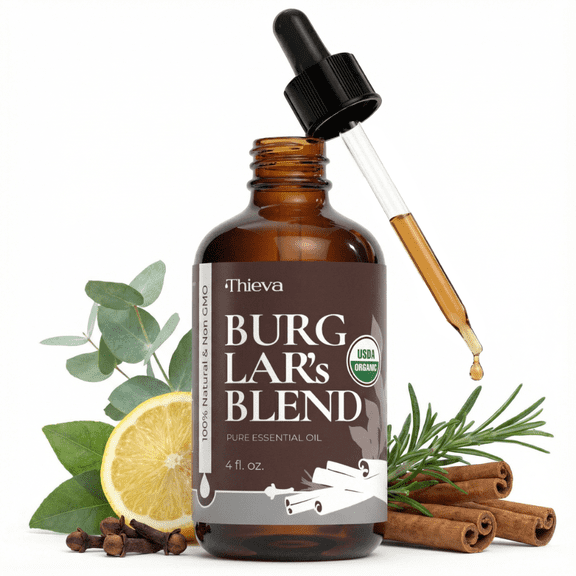 Thieva Immunity Essential Oil Blend, USDA Certified Therapeutic Grade, 4 oz Based on The Tale of Four Bandits