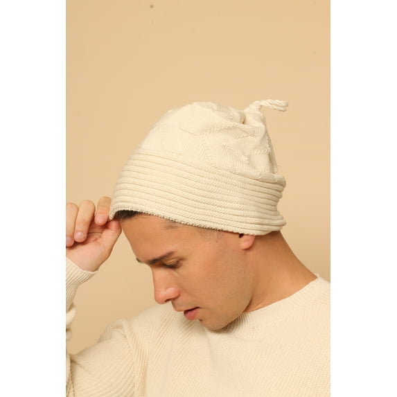 Organic Three-Way Beanie (Size: S/M | Color: Natural )