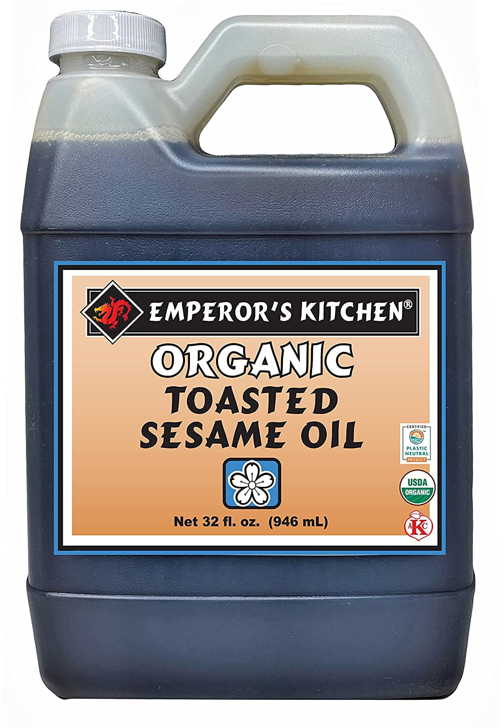 Organic Toasted Sesame Oil, USDA Organic, Asian Oil Sauce for Cooking