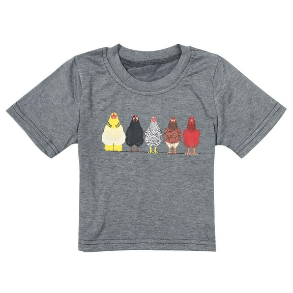 Organic Toddler Clothes Preschool T Shirt Cute Chicken Farm Cotton Boys Girls Round Neck Children's T Shirt