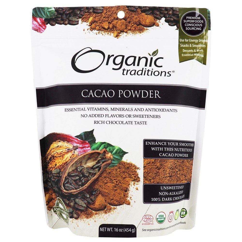 Organic Traditions - Cacao Powder - 16 oz.