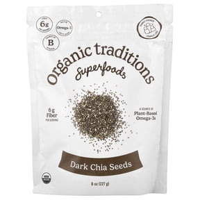 Organic Traditions - Dark Chia Seeds - 8 oz.