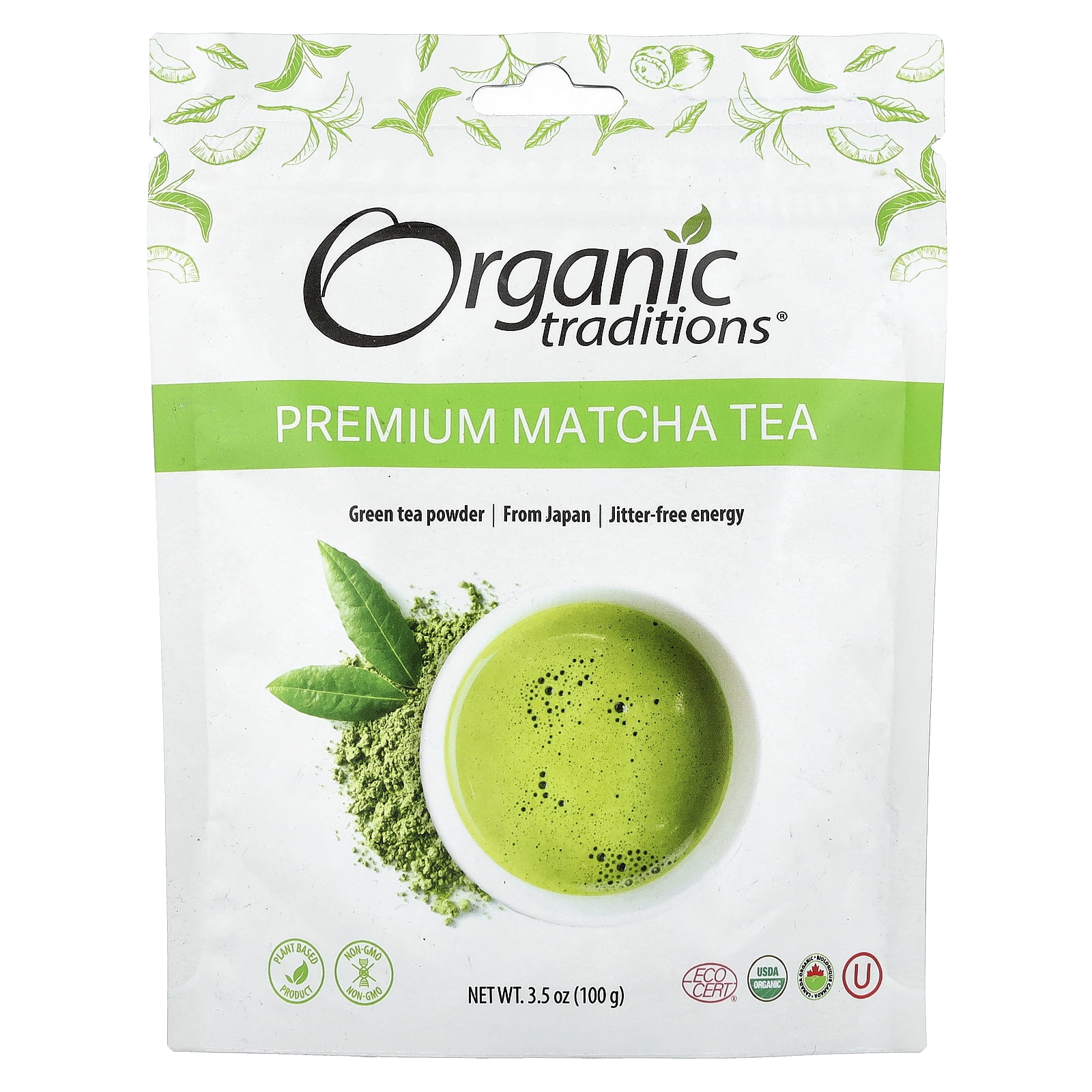Organic Traditions Premium Matcha Tea, 3.5 oz (100 g)