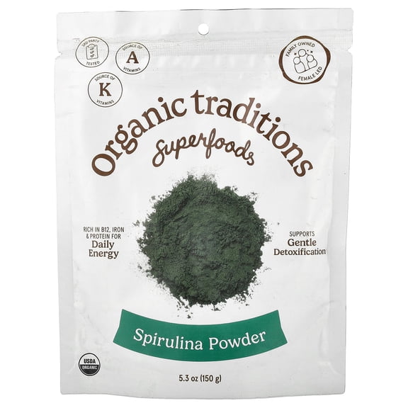 Organic Traditions - Spirulina Powder - 5.3 oz.