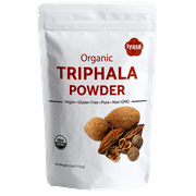 Organic Triphala Powder, Ayurveda Superfood, Natural Body Detox and Bowel Cleanser Herbal Laxative Rejuvenating Formula 4 OZ / 113 GM