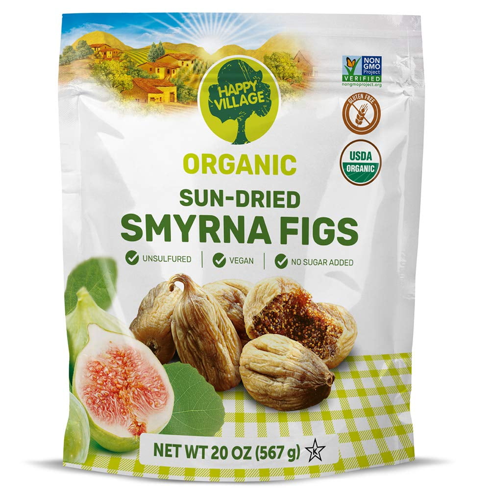 Organic Turkish Dried Figs, No Sugar Added Dried Fruit 20 OZ Packed Unsweetened Unsulfured